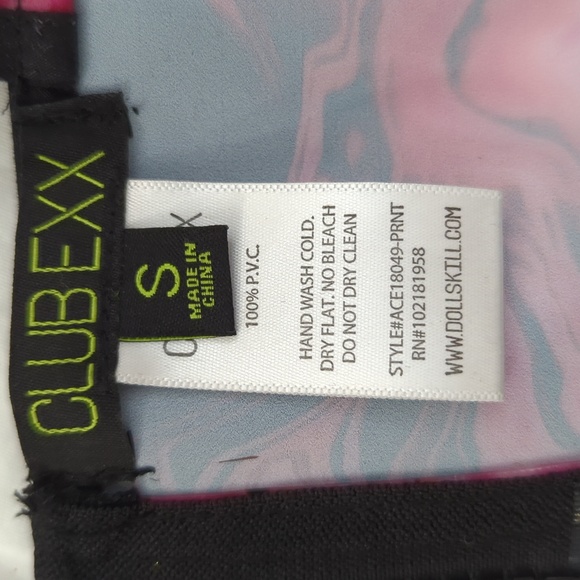 NWOT Dolls Kill Lady Acid Dimension Hologram Bra Top Club Exx Sz S - Picture 3 of 10